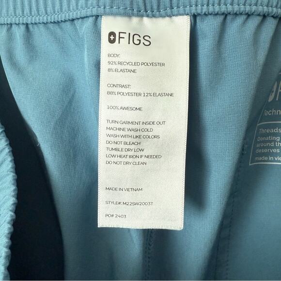 Figs Mens Mens LARGE TALL Slim Cairo Scrub Bottoms Pants Cool Blue FreeX - Picture 3 of 4